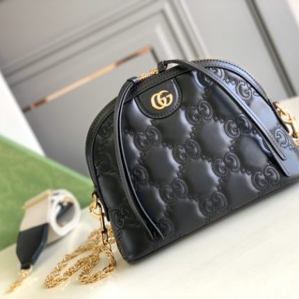 Matelassé Small Black Bag