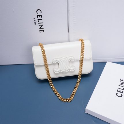 Triomphe White Bag