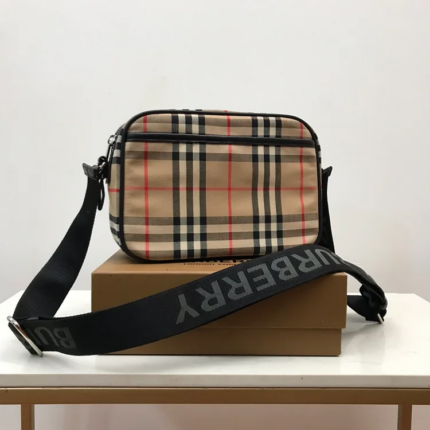 bb Vintage Check And Crossbody Bag For Men,