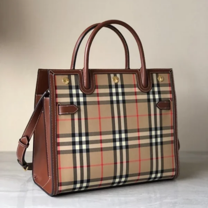 Bur Small Vintage Check Two Handle Title Bag