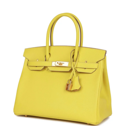 H Birkin 30 Lime Epsom Gold Hardware
