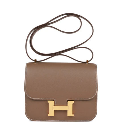 H Constance Bag Etoupe Epsom Gold Hardware