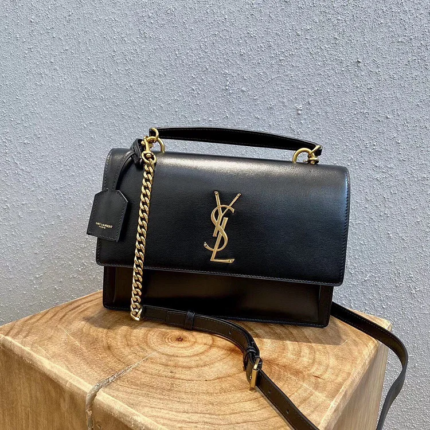 YSL MEDIUM SUNSET SATCHEL IN SMOOTH LEATHER