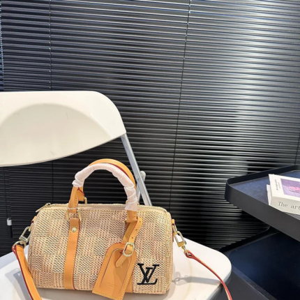 Louis new arrival Keepall  Bag 25 Natural Palm