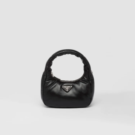 PP Soft padded nappa leather mini bag Black