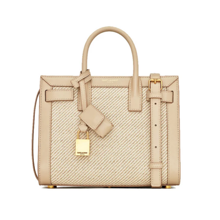 Y Sac De Jour Nano in Canvas in Beige and Sea Salt