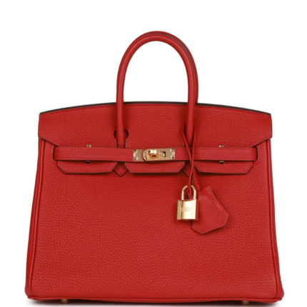 H Birkin 25 Rouge Vif Togo Gold Hardware