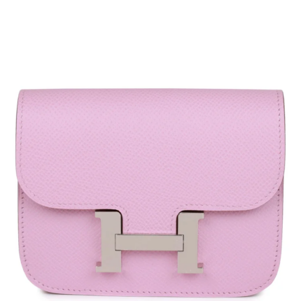 H Constance Slim Wallet Epsom Palladium Hardware