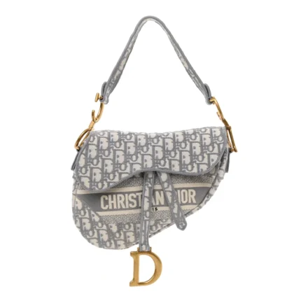 CHRISTIAN D Embroidered Saddle Bag Gray