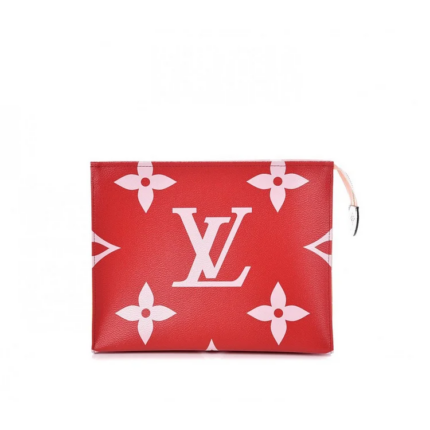 L Monogram Giant Toiletry Pouch Bag 26 Rouge