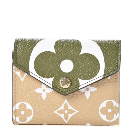 L Monogram Giant Zoe Wallet Khaki