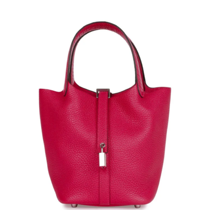 H Picotin Lock 18 Framboise Clemence Bag