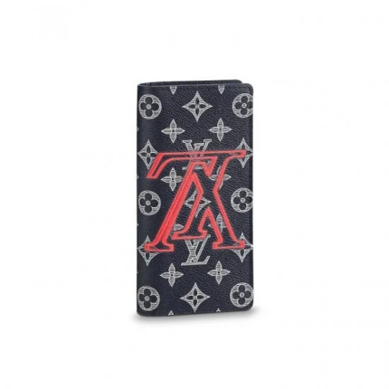 L Brazza Wallet in Monogram Titanium Canvas