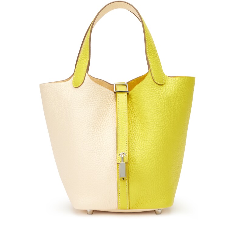 Hermès Lime Picotin Lock 18 Palladium Hardware