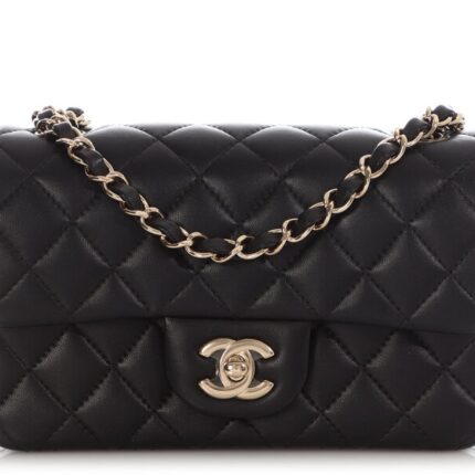 Chanel Black Mini Flap Bag Gold Hardware