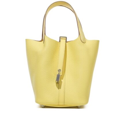 Hermès Lime Clemence Picotin Lock 18 Palladium Hardware