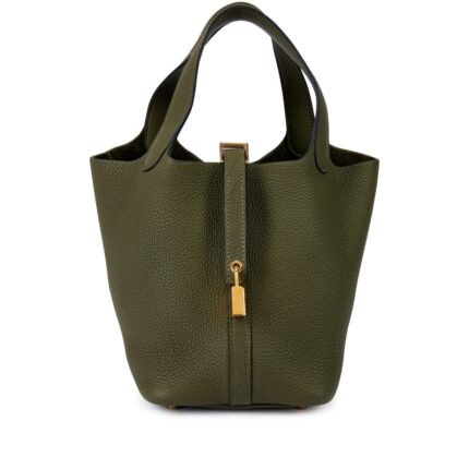 Hermes Clemence Picotin Lock 18 Gold Hardware,