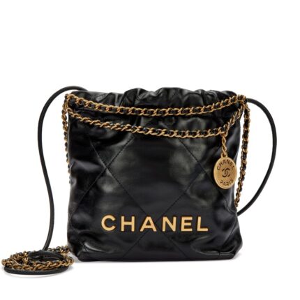 Chanel Black Calfskin Mini Bag Gold Hardware