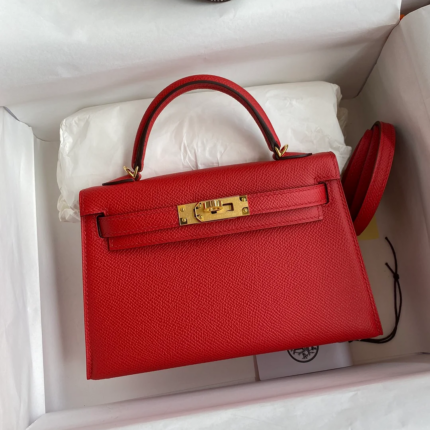 Hermès Kelly Mini Bag in Epsom Leather with Gold Hardware